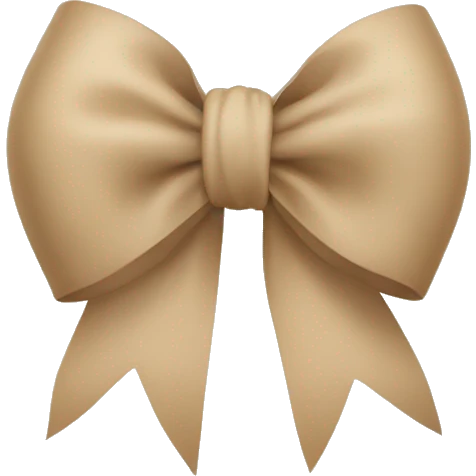 Beige bow emoji