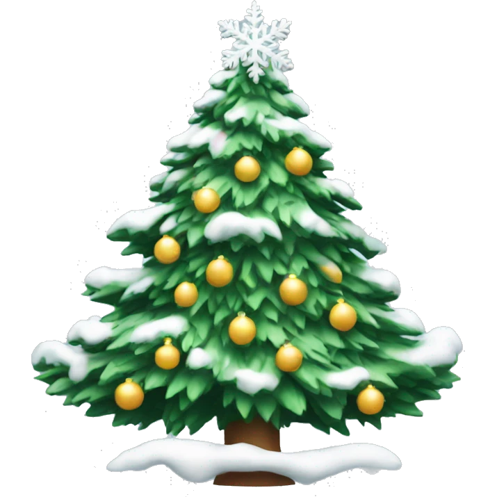 Snowy Christmas Tree emoji