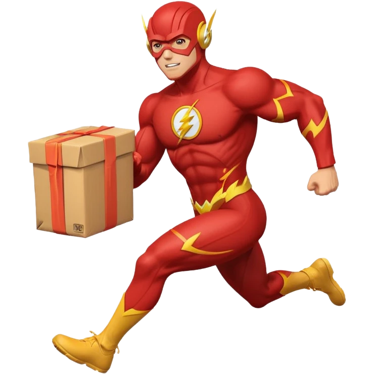 The flash running with package emoji