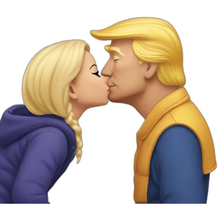 trump kissing his daughter, positivity, inclusiveness emoji
