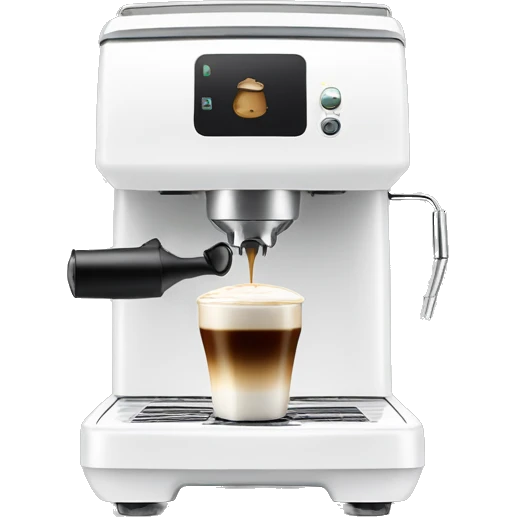 All White sleek terrakafe coffee espresso machine  emoji