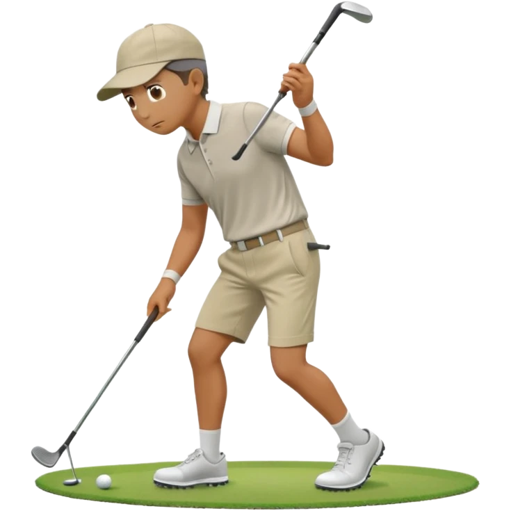 Guy playing golf and peeing emoji