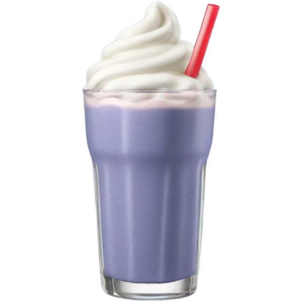 blueberry milkshake with small blueberry at the top emoji