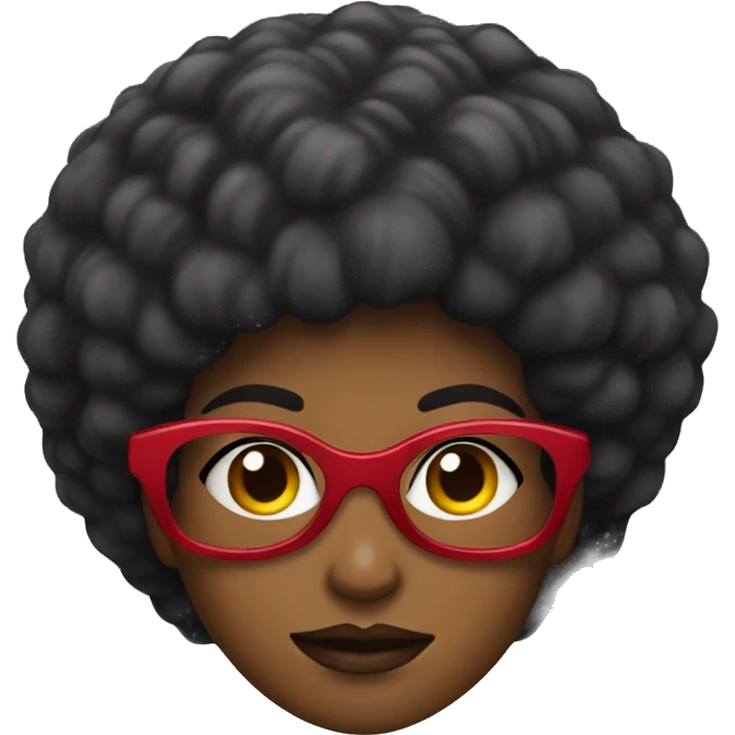 a black woman spy with an afro and red coat emoji