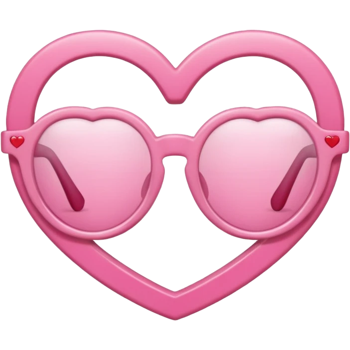 Glasses with hearts emoji