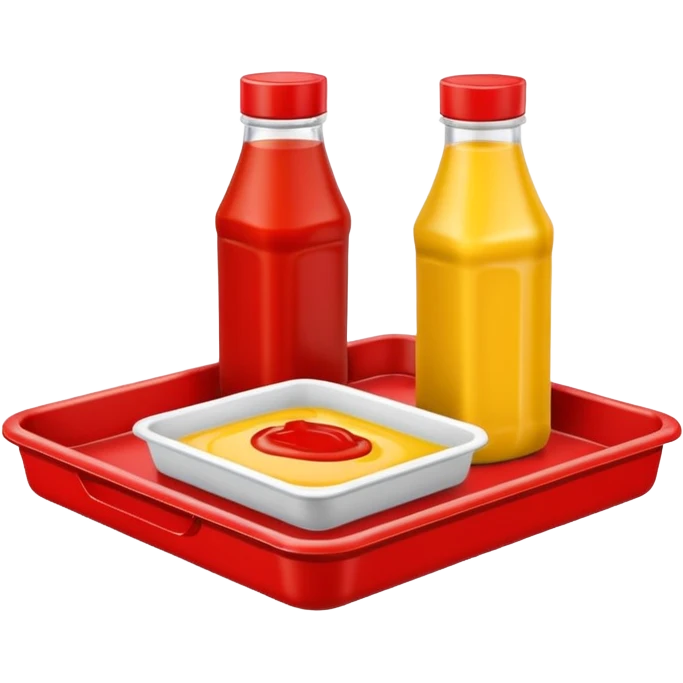 a ketchup and mustard tray emoji