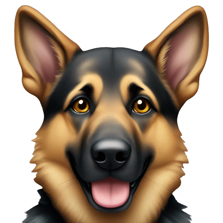 German shepherd wearing diamonds emoji