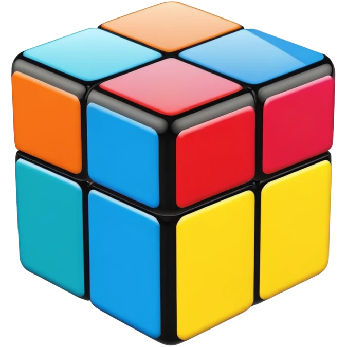 Rubix cube glass texture emoji