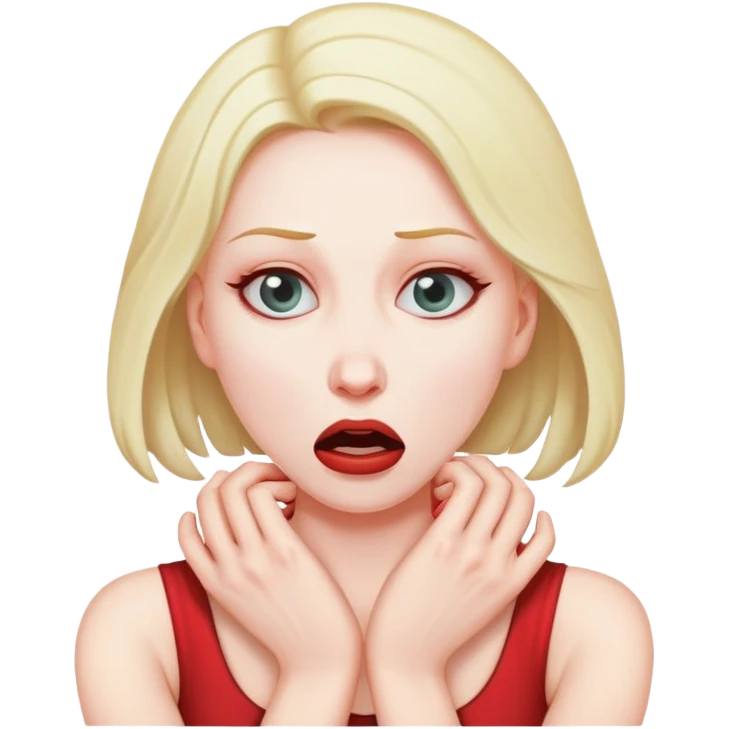 A lady strangling her self  emoji