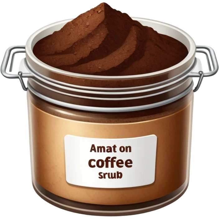 Coffee Body scrub cream pot  emoji