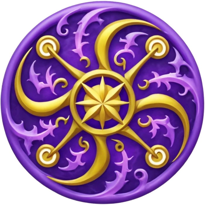 Wiz 101 casting sigil purple and yellow inspired storm magic  emoji