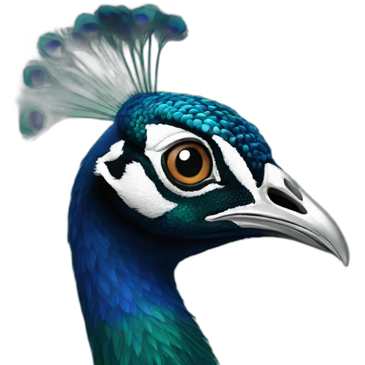 Black peacock emoji