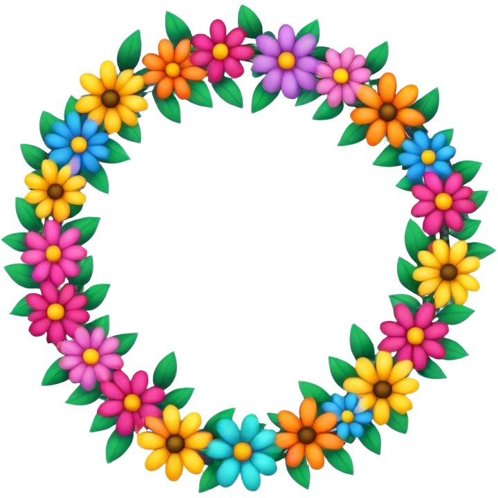 Flower garland  emoji