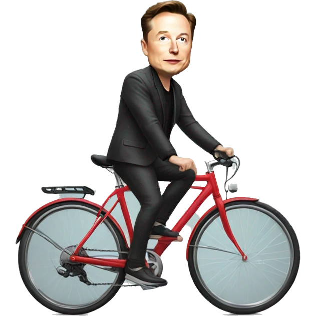 elon musk sur le vélo emoji