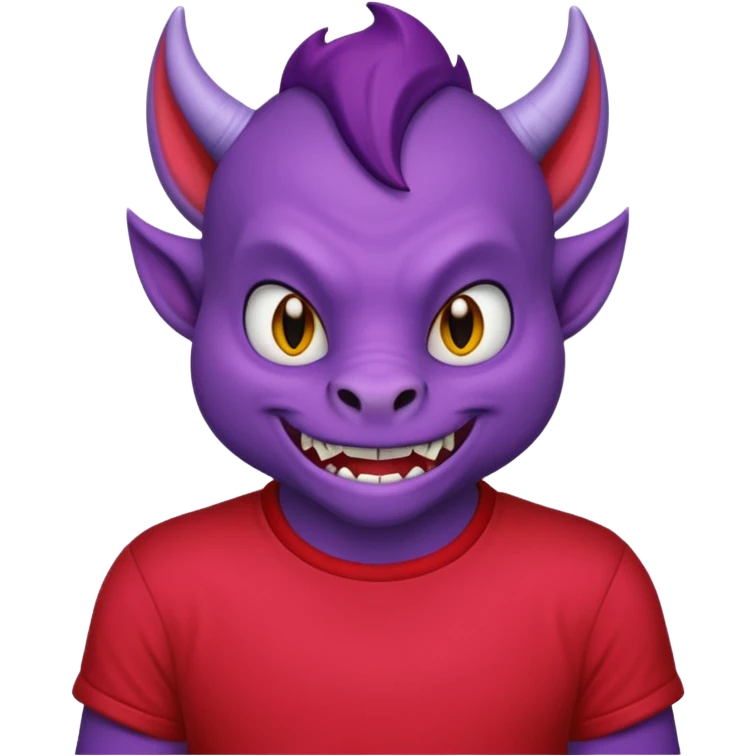 purple face devil with shirt emoji