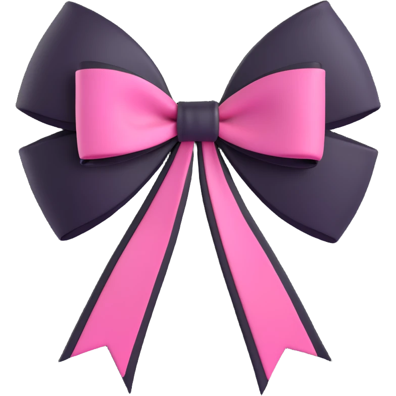 BLACKPINK-inspired gothic bow ,  hearts, black and pink, cute,  emoji