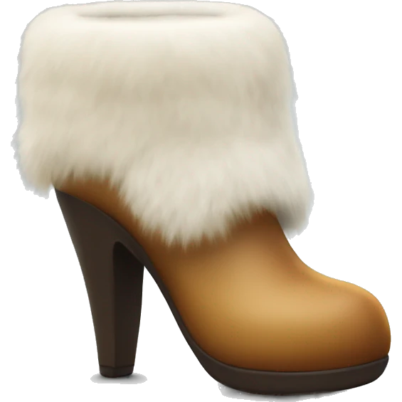 Fur covered heel shoe ios style emoji
