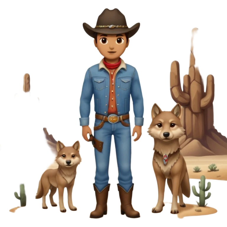 wolf and cowboys emoji