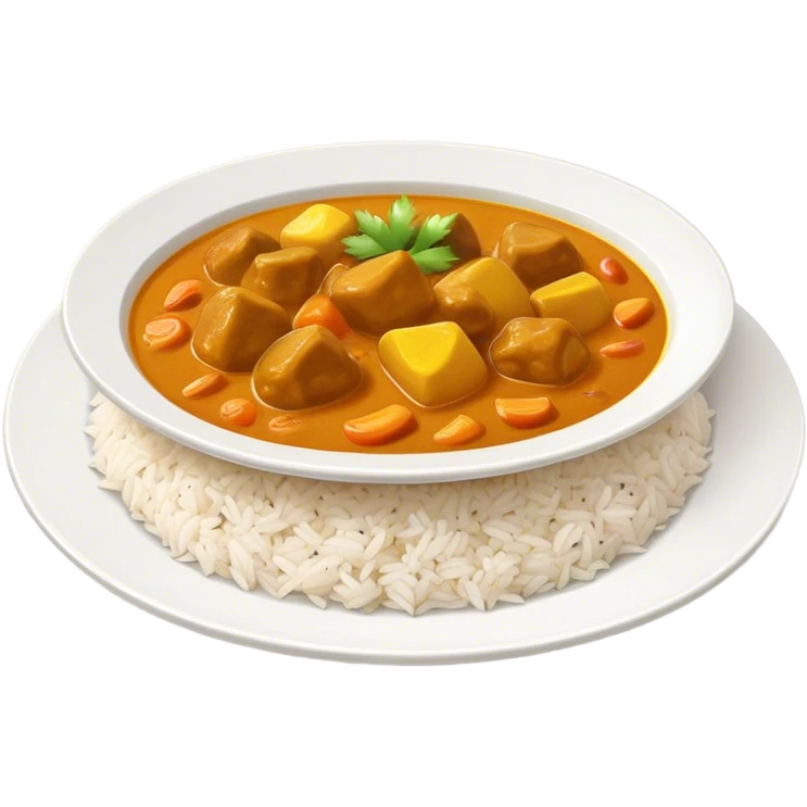 plate of curry and rice emoji