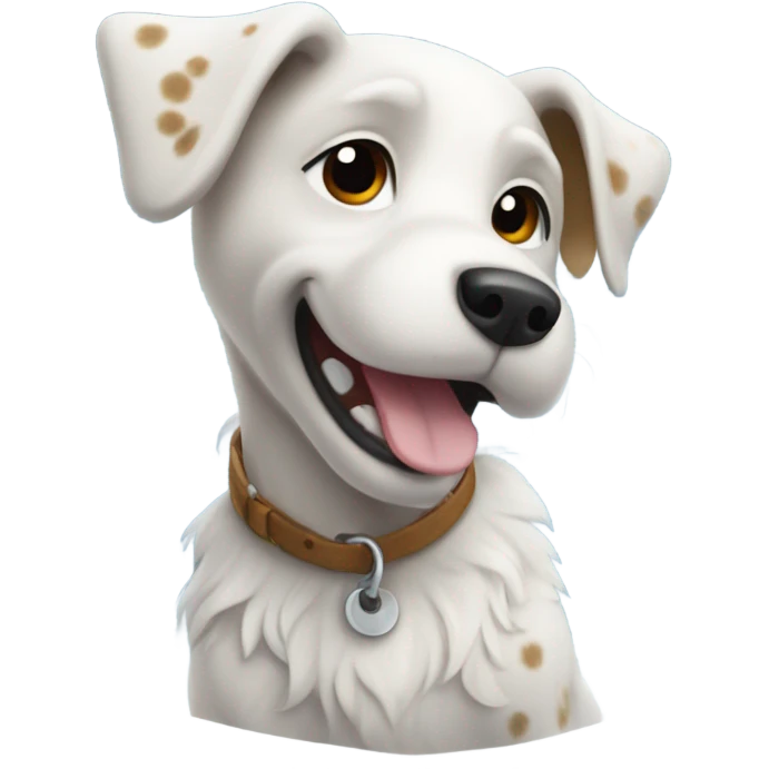 Dog in the snow emoji