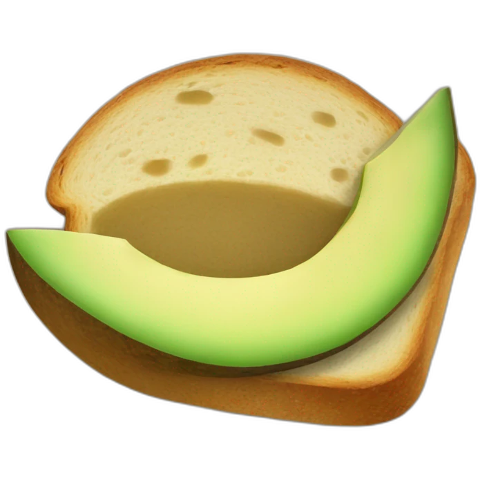 Bread with avacado spread on it emoji