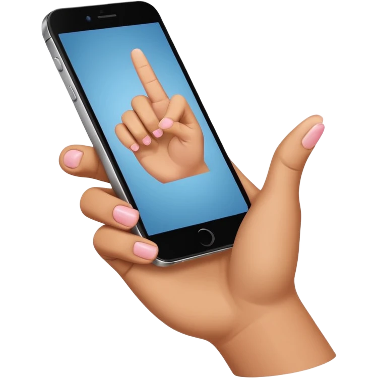 This emoji:🤙 but the lowest tumb is cut emoji