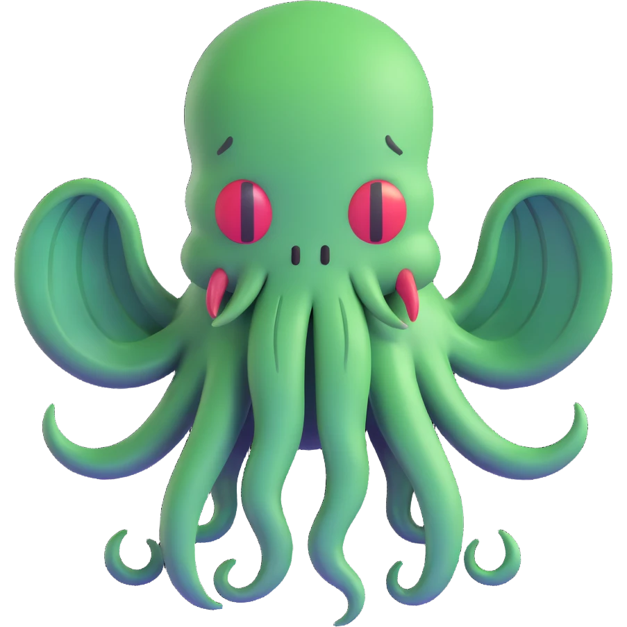 cute smiling Cthulhu emoji