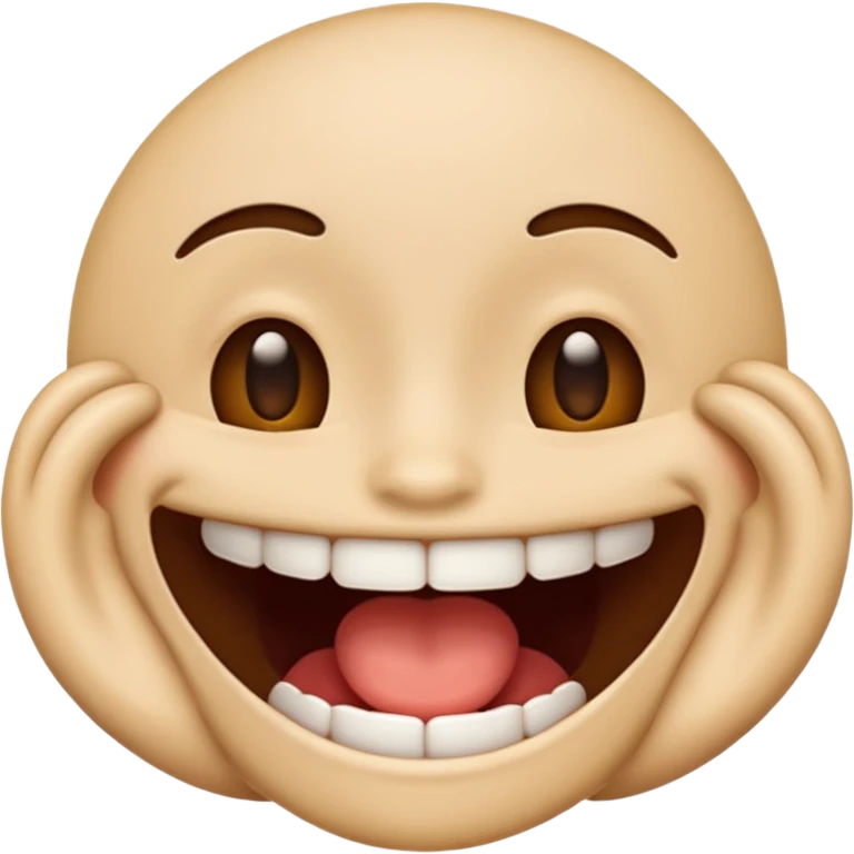 Make emoji who look like he has full mouth  emoji