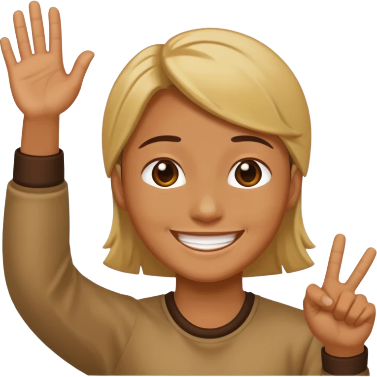 Someone doing the dap emoji