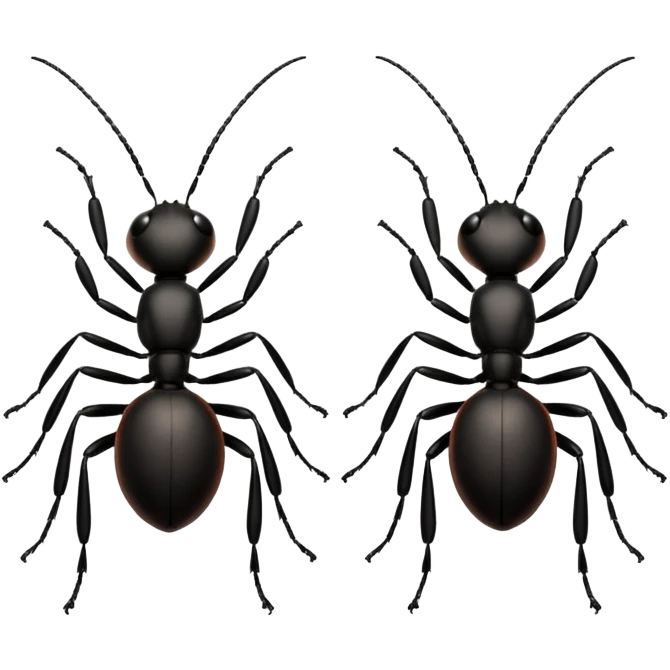 formiche, two ants walking in a line emoji
