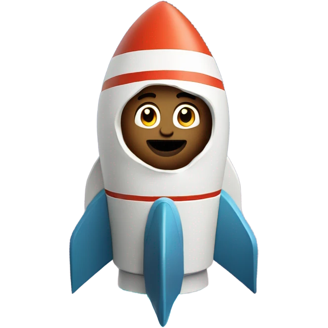 Jesus in a rocket ship emoji