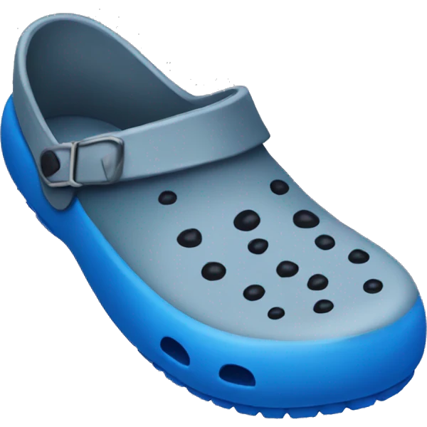 Blue crocs emoji