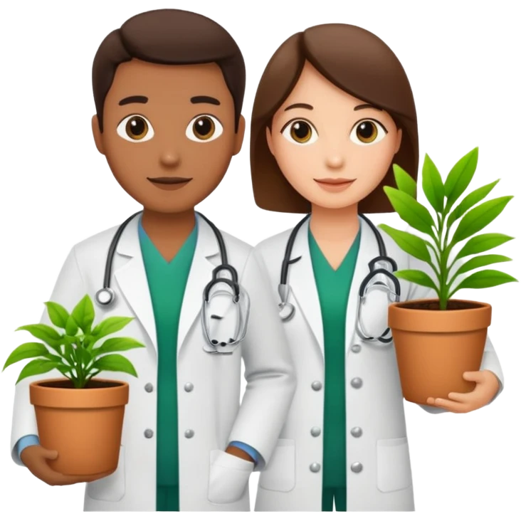 Doctors Carrying Plants emoji