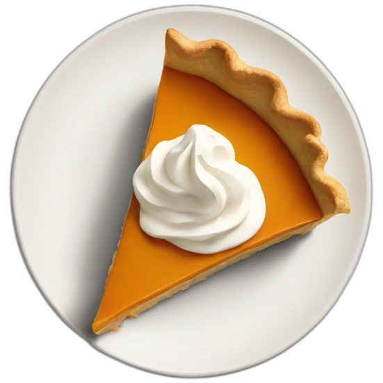part de pumpkin pie with cream emoji