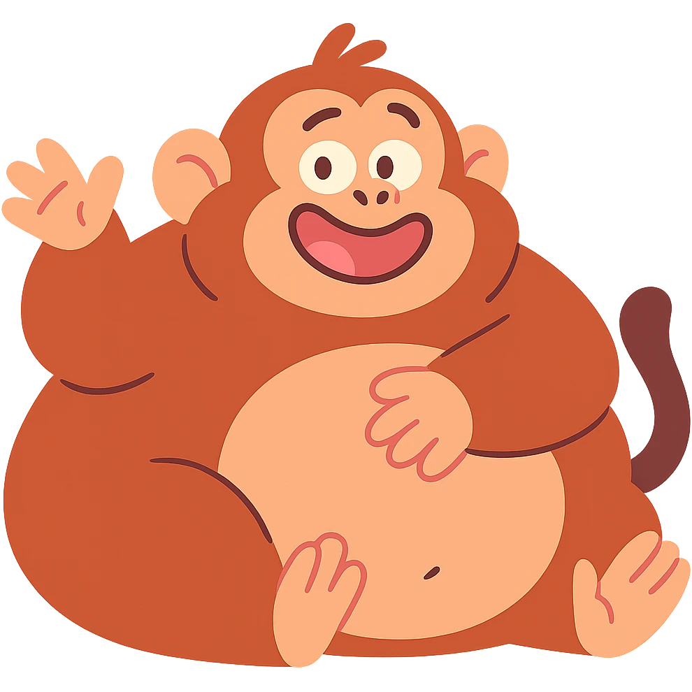 super fat monkey emoji