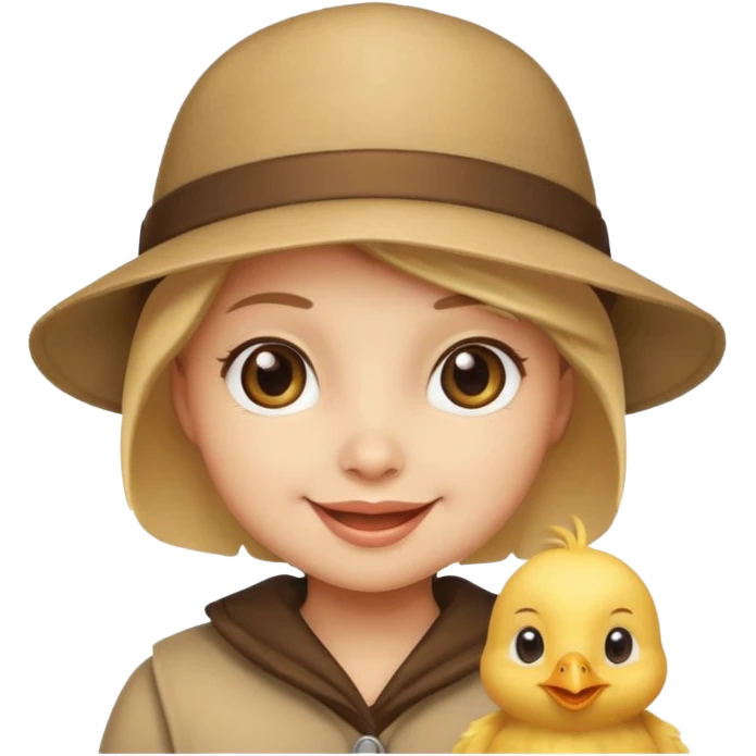 Chick in a hat emoji