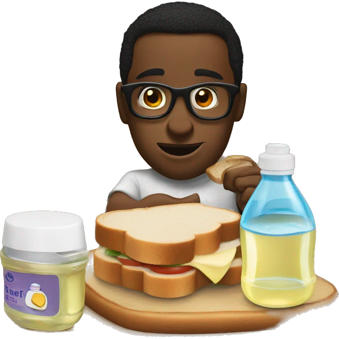 diddy putting baby oil on a sandwich  emoji