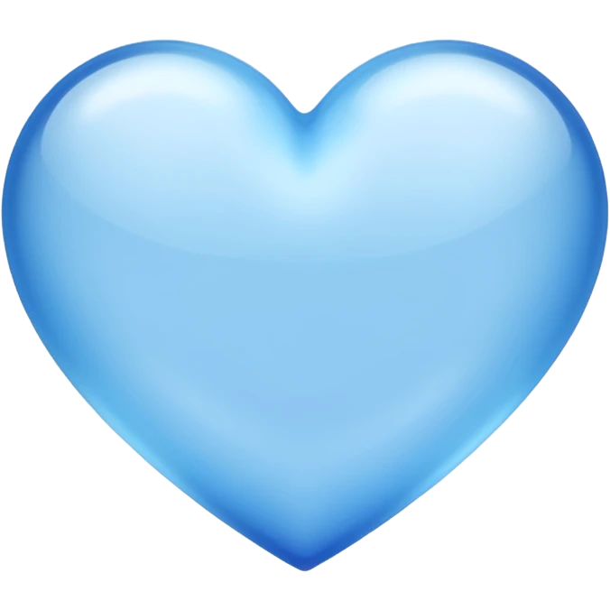 blue heart with a frosted glass effect emoji