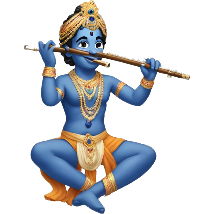  Krishna with flute emoji