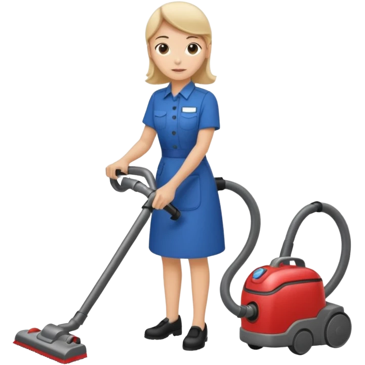 housekeeper vacuum the floor emoji