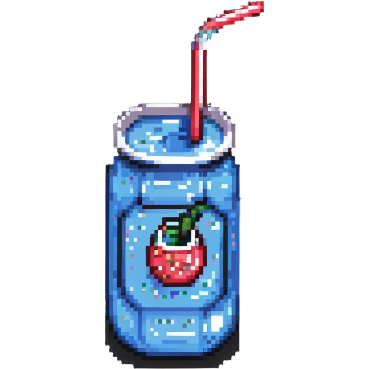 soft drink with a straw emoji