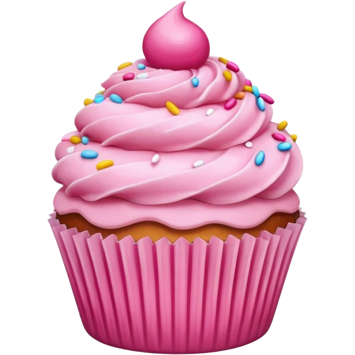 Cupcake with pink icing emoji