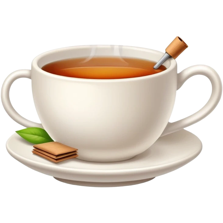 steaming cup of tea with tea bag emoji