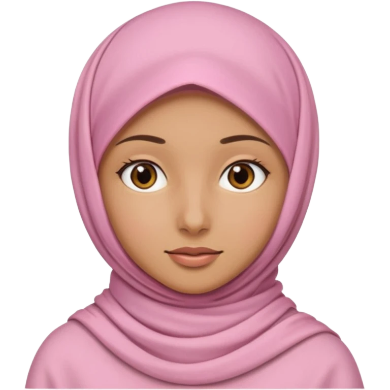 بنت ذات بشره حنطيه محجبه لابسه وردي فاتح emoji