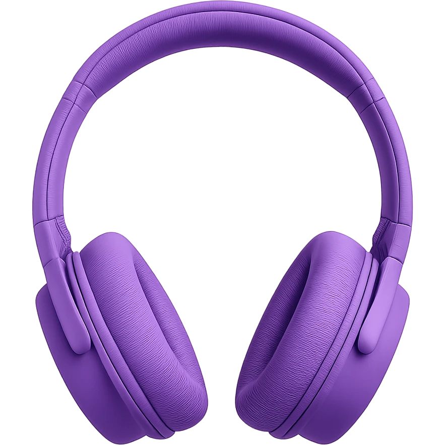 purple headphones emoji