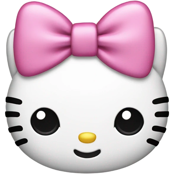 Hello kitty with a bow  emoji