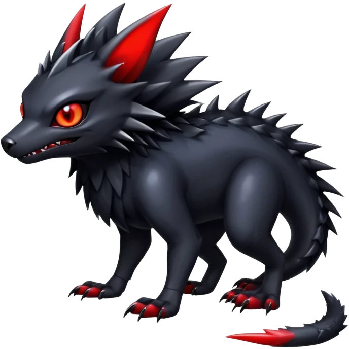Dark Cute Shiny Edgy Nargacuga--Fakémon-hybrid-creature (full body)  emoji