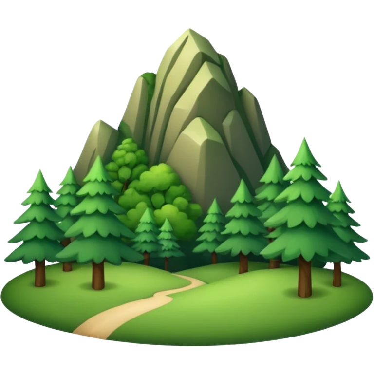 green mountain emoji