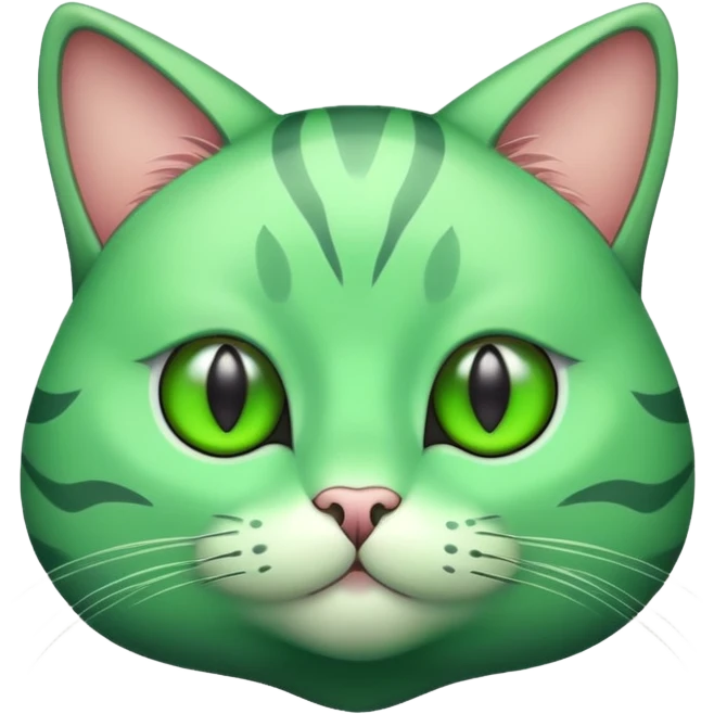 Green cat emoji