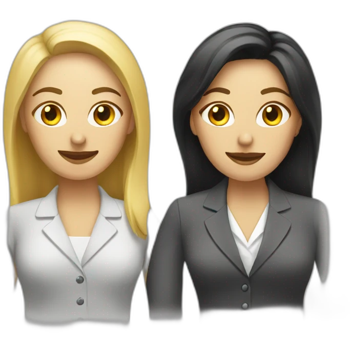 two white business women hr department emoji